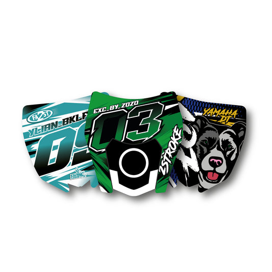 PLAQUE AVANT CROSS / ENDURO | 100% PERSONNALISABLE